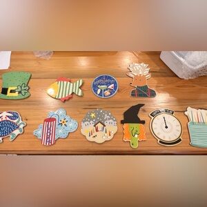 10 Coton Colors Happy Everything Large Attachments. NYE,XMAS, lots of holidays